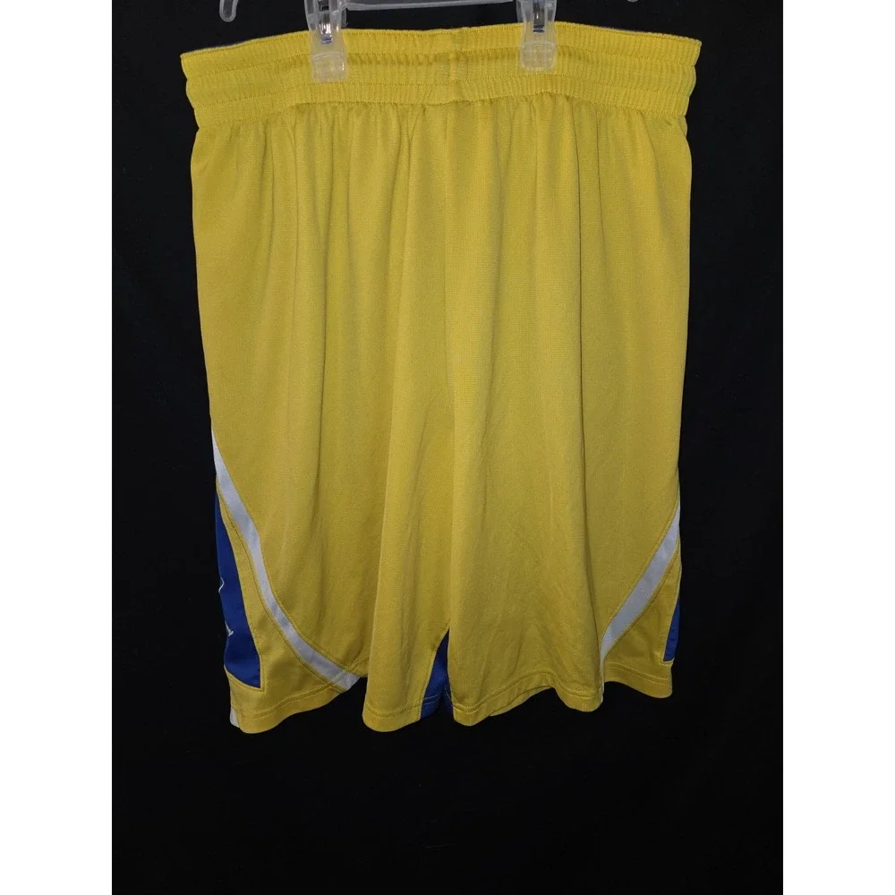 Air Jordan Retro Laney Basketball Shorts Men's Medium Retro 5 V Blue Yellow NWOT